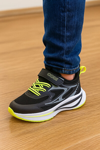 JOJO KIDS Унисекс детски спортни обувки с ортопедична подметка и велкро закопчаване, мрежести маратонки за бягане