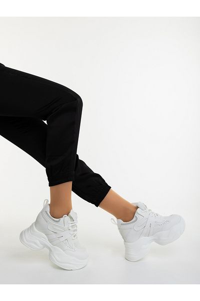 Kalapod Women's white sports shoes made of eco-leather and Vermilia textile material