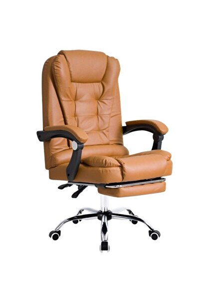 huitich Brown Leather Multi-Purpose Office Chair