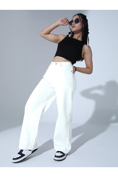 Hubberholme By Styli High Rise Wide Leg Jeans