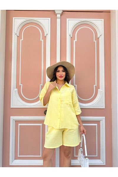 ikomteks Muslin Fabric Shorts Set