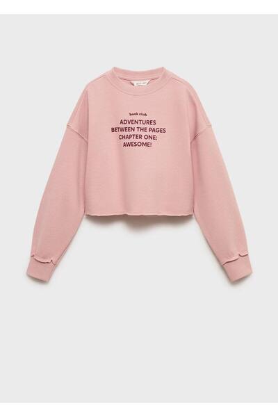 MANGO Kids Yazılı ve desenli sweatshirt