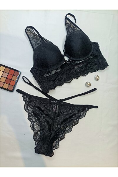 ŞIK VE MUTLU Dantelli Sütyen Takım Bralet Push Up