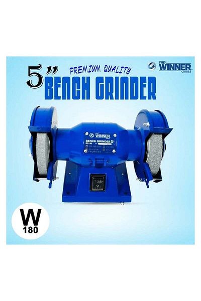 WINNER BG180 Bench Grinder 5" 180W, 1/4HP, 3450rpm Premium Quality