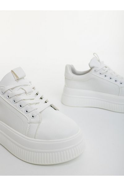 Kalapod Women's white sports shoes made of organic leather Lumpia