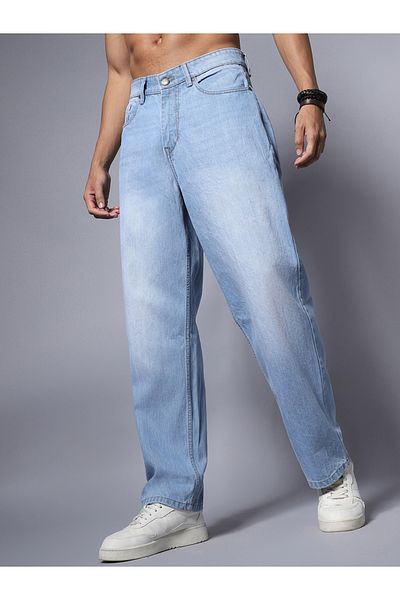 High Star By Styli Mid Rise Regular Fit Faded Jeans