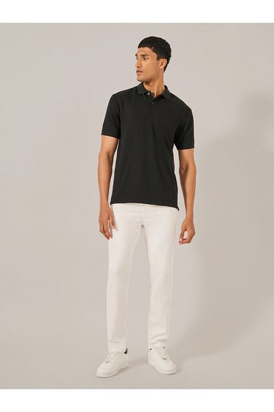 Styli Plain Five-Pocket Style Regular Fit Jeans