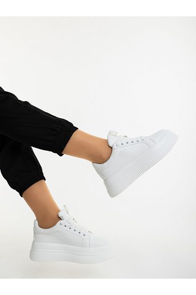 Kalapod Women's white sports shoes made of organic leather Lumpia