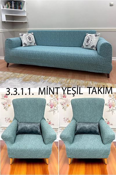 nurlan Jacquard Seat Cover Elastic Non Slip Sofa Bed Couch Cover 3311 Set 1 Piece
