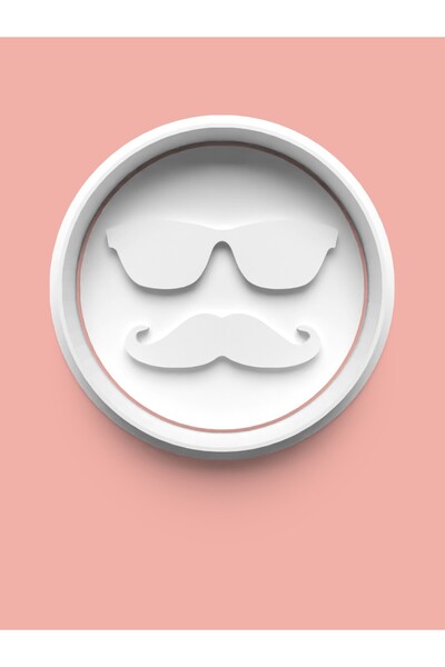 AKTASTORE قالب بسكويت على شكل رجل ملتحي وقالب عجينة السكر