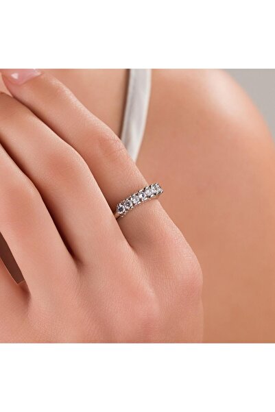 HOBİSY GIFT SHOP خاتم من الأحجار الكريمة باللون الفضي |   الفولاذ المقاوم للص...