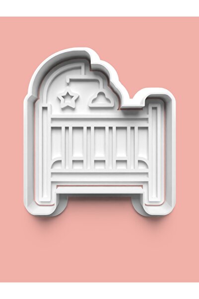 AKTASTORE Baby Bed Figure Cookie Mold and Sugar Dough Mold 0002-4
