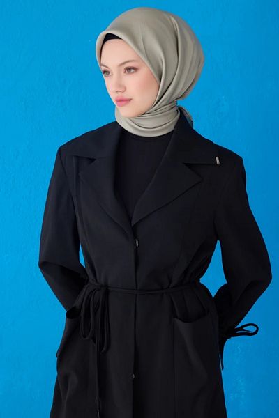 Belli Eșarfă din mătase twill 4129D Culoare uni Nefti-10