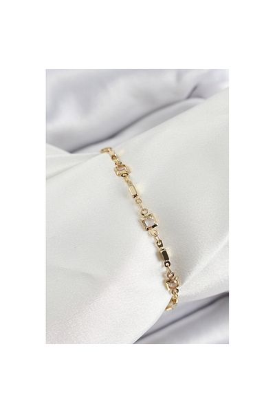 Skygo Brass Gold Color Zircon Stone Women's Bracelet - Tj-Bb7041
