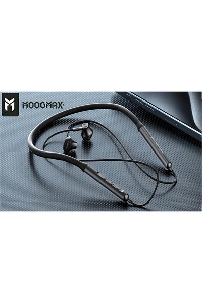 MOOGMAX Moog Max Bluetooth Neckband Headphones - 15 Hour Battery, Water Resistant, and Clear Sound with ENC Microphone