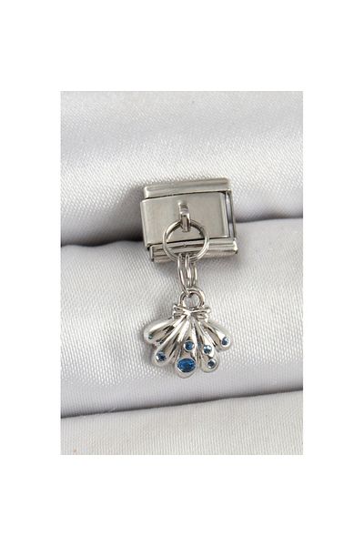 Skygo 316L Steel Dangle Bowknot Bouquet Model Silver Color Nomination Charm - Tj-Bc1444