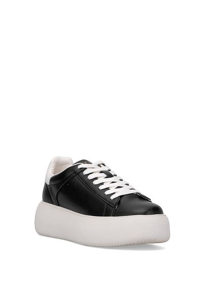 Lufian 121230031 Marcella Women's Genuine Leather Classic Sneaker Black