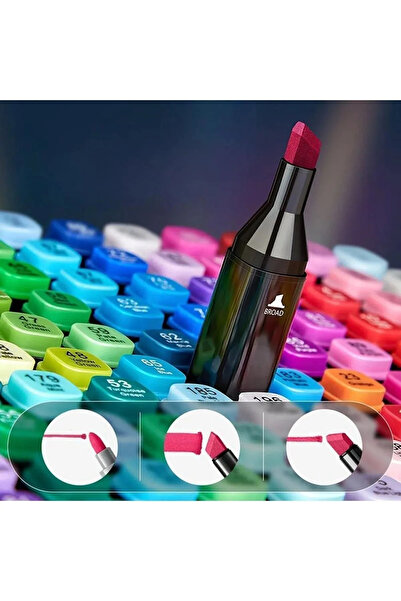 Wexta 24’lü Profesyonel Art Marker Boya Kalem Seti, Proje Mimarlık Çizim Seti Çanta Hediyeli