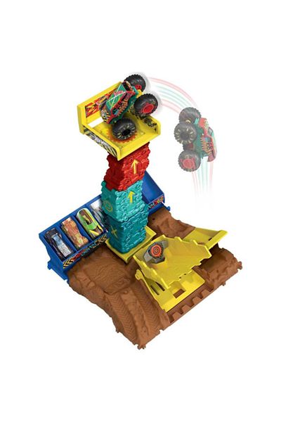 HOT WHEELS Set de joaca, Hot Wheels Monster Trucks, Arena Smashers Car Jump Challenge