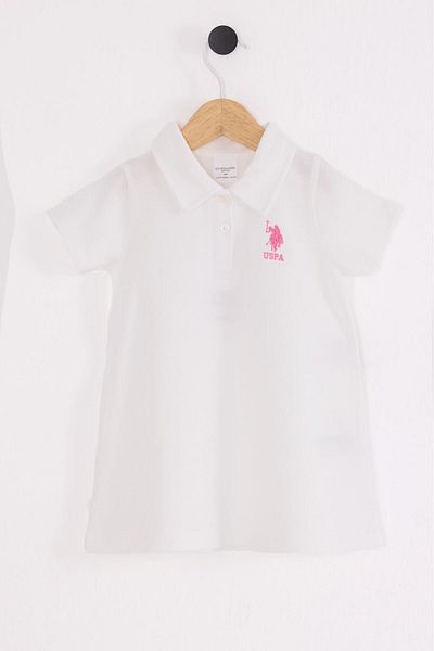 U.S. Polo Assn. Polo collar 100% cotton girl's pique dress