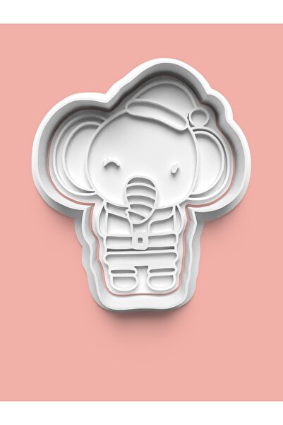 AKTASTORE قالب كوكيز على شكل فيل لطيف وقالب عجينة السكر