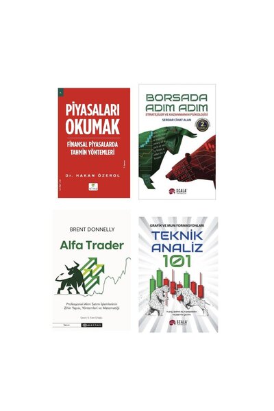 Scala Yayıncılık piyasalari okumak + borsada adim adim + alfa trader + teknik...