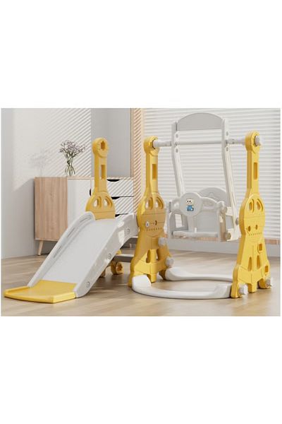 FULLJOY Slide with swing, climbing ladder and basketball ring 4*1, 138*118*110 cm