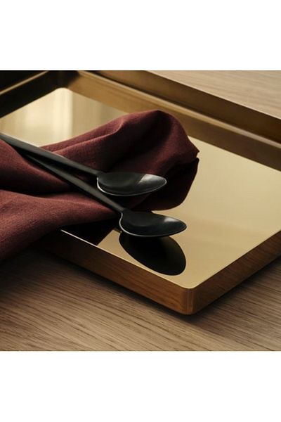 IKEA STOCKHOLM 2025 Brass-Coloured Tray, 28x20 cm by Ola Wihlborg Stylish Serving & Display
