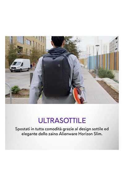 Alienware Horizon Slim Sırt Çantası - AW323P GalaxyWeave Siyah
