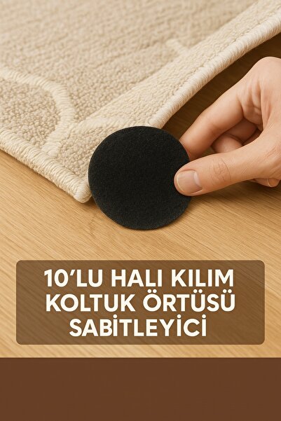 obrigado Halı Kilim Kaydırmaz 10 Adet Yapışkanlı Nevresim Örtü Kaydırmaz Minder Cırt Bant Seti Ev Aksesuar