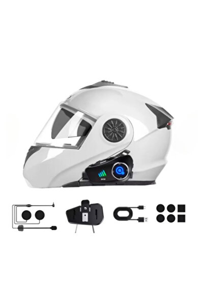 WUNİT Q28 WUNİT Motosiklet Kask Bluetooth Kulaklık 1080p Kamera Interkom Kulaklık Su Geçirmez Intercom