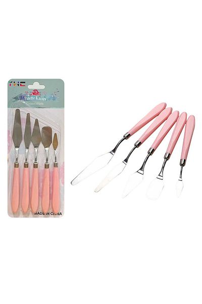 Art Tone Yhc Spatula Set Steel Color Handle 5 Pack