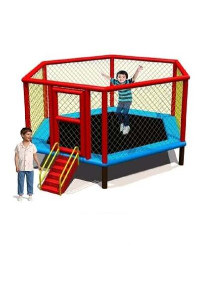 huitich 10ft Hexagon Trampoline Jump Into Fun