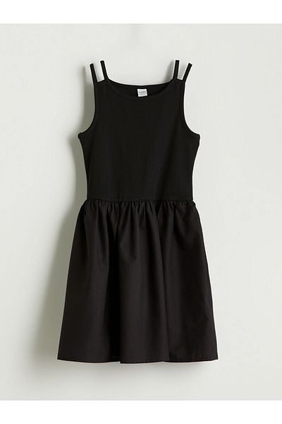 LC Waikiki Νέα σεζόν Παιδικό φόρεμα με λαιμόκοψη U - S5L655Z4