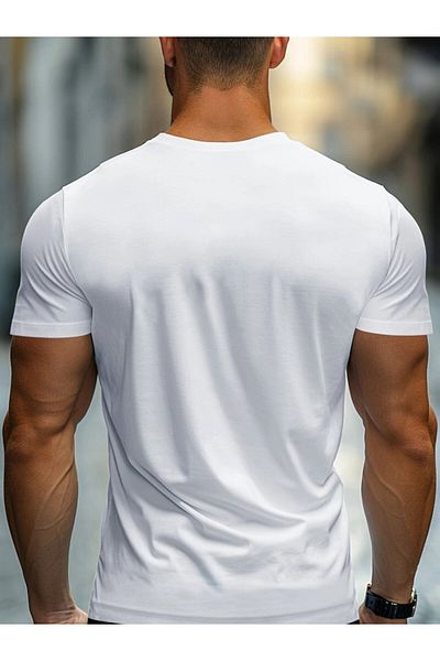 D&M Life Collection Men's Short Sleeve Crew Neck Viscose Blouse