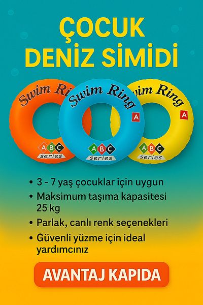 Avantaj Kapıda Children's Sea Ring Abcd Yellow Model – 3–7 Years / up to 25 kg