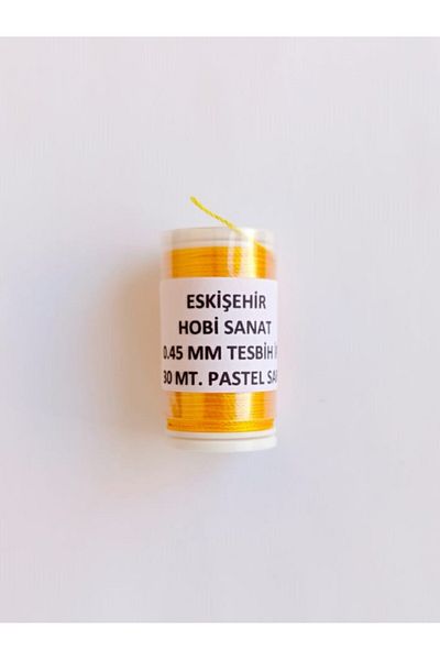 Eskişehir hobi sanat 0.45 mm 30 Meters Pastel Yellow Color Prayer Beads Rope