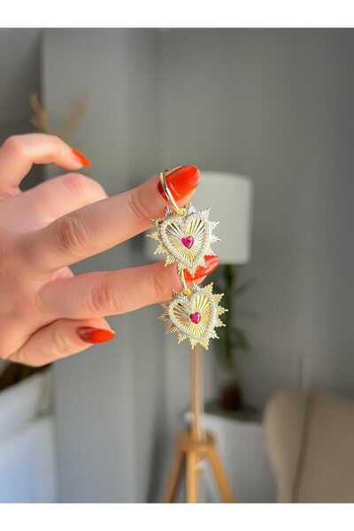 Bubbleatelier Özel seri kalp gold küpe