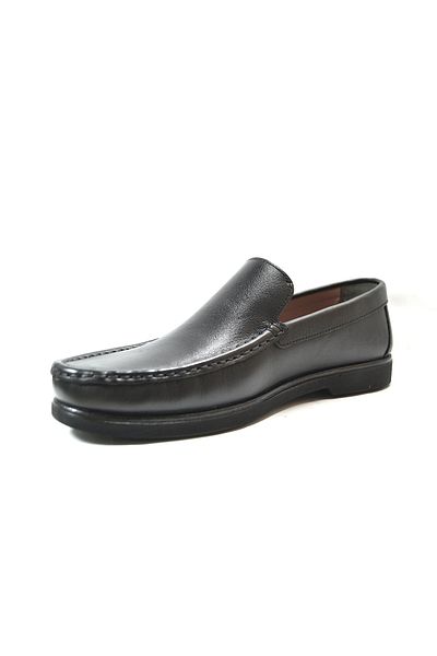 Onlo Ayakkabı Onlo Shoes Tp.109 Genuine Rok Leather Black Anatomical Loafer Men's Shoes