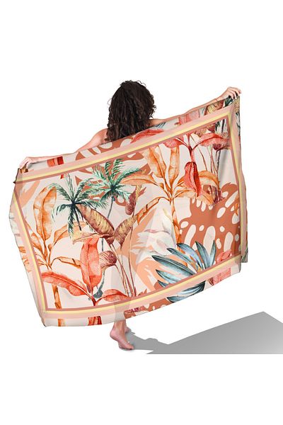 TUA Tropical Breeze Pattern Satin Pareo