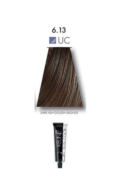 Keune Tinta Hair Dye - Color No.6.13 Dark Ash Golden Blonde (UC)