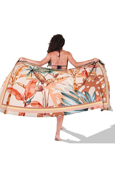 TUA Tropical Breeze Pattern Satin Pareo
