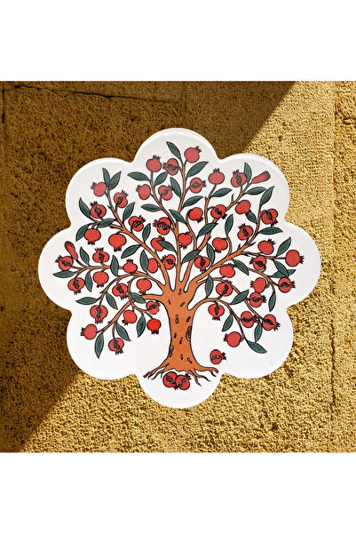 Artiser طبق سيراميك، طبق سيراميك مزين بأشجار الرمان، طبق سيراميك عالي الجودة، طبق سيراميك للديكور