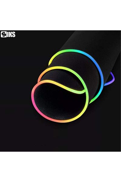 SIKS Professional Gaming Mousepad, RGB LED, 13 Lighting Modes, 80x30 cm, Button For Changing Lights