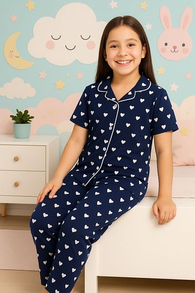 DUBAİ ÇOCUK Girl's Nightgown-Daily Set