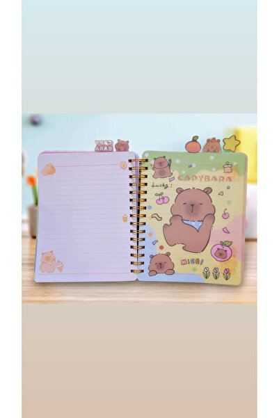 synshop Capybara Capybara Hologram Changeable Cover Separator Bookmark Ruled Spiral Notebook