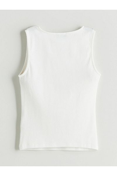 LC Waikiki Lcw Crew Neck Stoned Women's Tank Top Fast Fashion