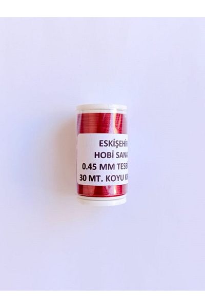 Eskişehir hobi sanat 0.45 mm 30 Meters Dark Red Color Prayer Beads Rope
