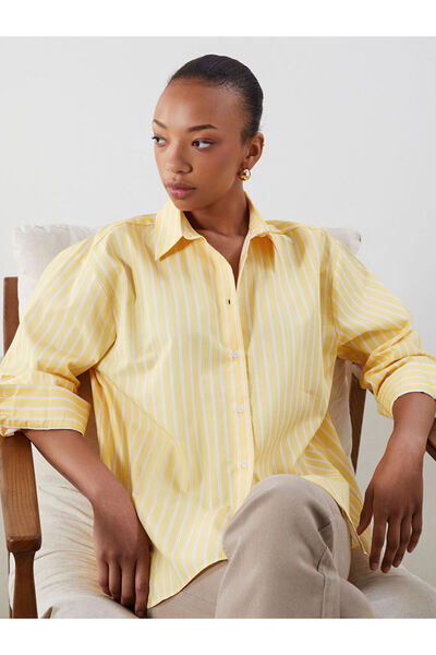 LC Waikiki New Season Striped Oversize Women's Shirt - S5Qv05Z8