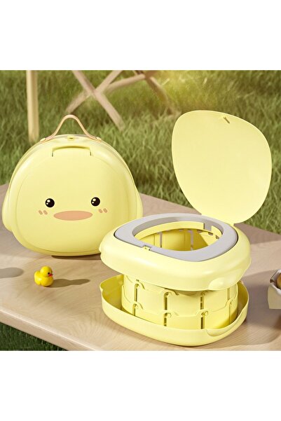 DEKOHOP Katlanabilir Bebek Tuvaleti Taşınabilir Çocuk Lazımlık Tuvalet Eğitici Hijyenik Seyahat İçin Uygun